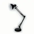 Светильник под лампу на основании. Черный. Офисный с цоколем E27, для школьника/ для маникюра/ для рукоделия, LEEK