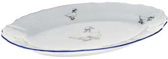 Блюдо овальное 26 см; Bernadotte, декор Гуси, Thun/ БТФ0329