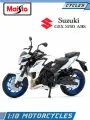 Maisto Мотоцикл коллекционный Suzuki GSX-S750 ABS, масштаб 1:18, белый