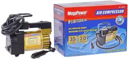 Компрессор автомобильный 35л/мин. 10атм. 14А 12V в прикуриватель (сумка) MEGAPOWER M-14001