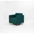 Кресло Томи, офисное, с подлокотниками, Велюр, Цвет Изумрудный, 80х78х77 см