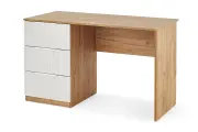 Письменный стол Хилтон тип 2, 120х75,4х55 см, дуб крафт золотой, белый матовый