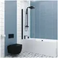 Душевая шторка GuteWetter 3167099099, 150х70 см, черный матовый