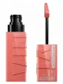 Maybelline New York Помада для губ Super Stay Vinyl Ink, 100 Charmed, жидкая стойкая сияющая, 4.2 мл