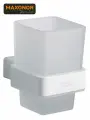 Стакан для зубных щёток настенный Maxonor PURE LIFE ALMA PL1806-8 белый матовый