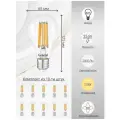 General, Лампа светодиодная филаментная, Комплект из 10 шт, 25 Вт, Цоколь E27, 2700К, Форма лампы Груша, A65S
