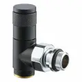 Угловой вентиль SR Rubinetterie Tondera, ручная регулировка 1/2х3/4 E, цвет черный