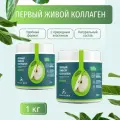 Живой коллаген COLLA GEN Яблоко и яблоко, с эластином, 2 банки по 500 г