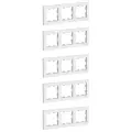 Рамка 3-постовая, универсальная, Schneider Electric/Systeme Electric AtlasDesign, лотос (белый матовый) ATN001303(комплект 5 шт.)