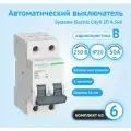 Автоматический выключатель Systeme Electric City9 2P 50А характеристика B (комплект из 6 шт)