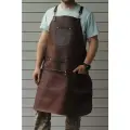 Фартук рабочий из натуральной кожи Мастер на все руки