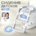 Детское сидение на унитаз с лестницей Babycare, серый цвет