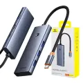 ХАБ Baseus UltraJoy Series 7-Port HUB Docking Station Space Grey（Type-C to HDMI4K@60Hz*1+VGA*1+USB 3.0*4+PD*1）