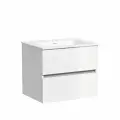 Тумба под раковину Sancos Urban 59 см UR60W c двумя ящиками оснащенными доводчиками, белый глянец