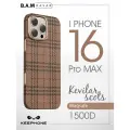 Чехол Keephone кевлар , для iPhone 16 Pro Max, карбоновый, с MagSafe, коричневый
