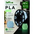 Светящийся PLA пластик для 3D принтера 1 кг, синий/зелёный ПЛА, 1 кг