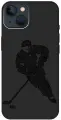 Силиконовый чехол на Apple iPhone 13 / Эпл Айфон 13 с рисунком Hockey Soft Touch черный