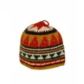 Шапка вязаная для бани Woodson Viking, орнамент, без косичек (оранжевый)