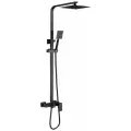 Душевая система с верхним душем, смесителем и ручной лейкой, HAIBA, черный