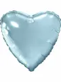 Мосшар Воздушный шар фольгированный сердце для праздника 45 см, голубой