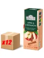 Чай черный Ahmad Tea Apple & Cinnamon, 12шт по 25пакетиков. Яблоко и корица