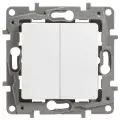 3 шт. Legrand Etika Белый Выключатель 2-клавишный 10 А, винтовые клеммы