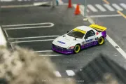 Коллекционная машинка Tarmac Works 1:64 Pandem Mazda RX-7 FC3S NO.66 White purple