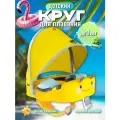 Ненадувной детский круг для плавания Mambobaby с козырьком, размер М, желтый