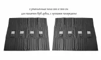 Пол Квадро 200х400см, для зимней палатки Куб Дубль, с отверстиями для лунок посередине, оксфорд 210, утепленный