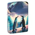 Оригинальная бензиновая зажигалка ZIPPO Penguin с покрытием Glow In The Dark Green, латунь/сталь, разноцветная, 38x13x57 мм