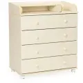 Пеленальный комод BEBIZARO MEIER FOUR VANILLA (ШхГхВ) 80х45х93 см