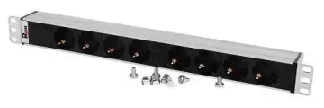 Блок распределения питания PDU Basic Rem R-32-8S-I-440-K, серебристый