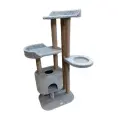 Игровой комплекс-когтеточка Моя Котя Веселый Роджер светло-серый