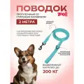 Поводок для собак ZooOne брезентовый, бирюзовый, 25 мм х 2 м
