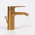 Смеситель для биде с донным клапаном золото Aisch 5506 WasserKRAFT