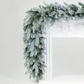 Хвойная гирлянда Афродита заснеженная 240 см, литая 100%, Царь Елка, ВТК/АФР/ФЛ-240