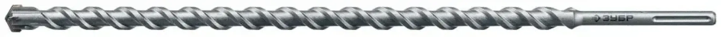 Бур SDS-max ЗУБР Профессионал 25 мм 610 мм четырехрезцовый наконечник ВК8С сталь 40Х объемная U-образная спираль