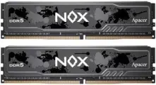 Оперативная память Apacer Nox, DDR5, 32Gb (2x 16Gb), 6400MHz, CL40, DIMM, с радиатором, черный