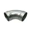 Отвод круглый цинк ф125 - 40х40 - 45° (ст. оц.0,50), вентстор