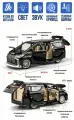 Машинка Toyota Alphard металлическая инерционная 21 см открыв. двери, капот, багажник, поворачиваются колеса, склад. зеркала, свет и звук, черный