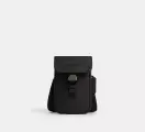 Сумка кросс-боди Coach Racer Phone Crossbody Bag, фактура гладкая, черный