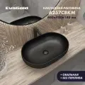 Раковина для ванной накладная EvaGold 600*400*140 мм, модель ZV601.12 черный матовый