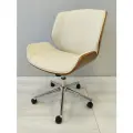 HESBY Кресло офисное Luminary Enchantment для руководителя с эргономичным сиденьем, обивка из белой экокожи