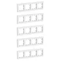 Рамка 4-постовая, универсальная, Schneider Electric/Systeme Electric AtlasDesign, лотос (белый матовый) ATN001304(комплект 5 шт.)