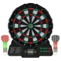 Электронный дартс №489, игра на точность с мишенью и дротиками (электронная мишень с функцией автоматического подсчета очков + 6 дротиков с пластиковыми наконечниками)