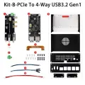 Комплект Option Raspberry Pi 5. Легкий адаптер /OR PCIe-To-ETH /OR PCIe-USB-Hub /OR PCIe-M.2-NVM-SSD Комплект корпуса, Pi5-B-To-USB-HUB