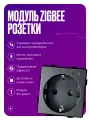 Умная розетка Zigbee, модуль без рамки, с заземлением и шторками, 16А, серая, для умного дома