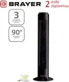 Вентилятор колонный бытовой Brayer BR4952BK, 50Вт, 3 скорости, черный