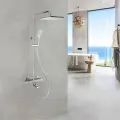 Душевая Стойка EKO ALMAes С Тропическим Душем И Термостатом Хром SDI-1817