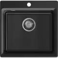 Мойка мрамор GF-LV-510 1-чаша 510*500мм черная